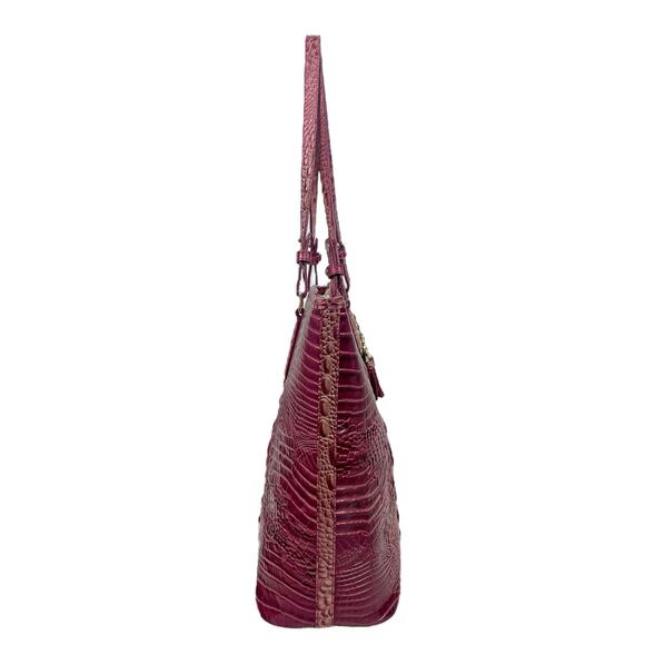 Brahmin Asher Tote Bag Shoulder Bag Magenta Ombre Melbourne Leather Pink - Picture 2 of 12
